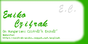 eniko czifrak business card